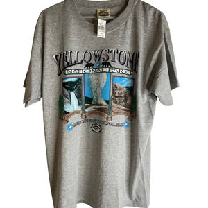 Fred Harvey Mens T-Shirt Yellowstone National Park NWT L Unisex